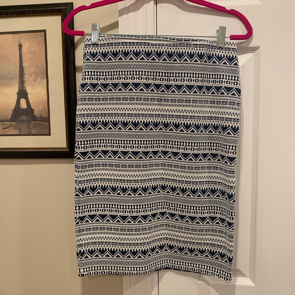 RD Style Fitted Printed Pencil Skirt